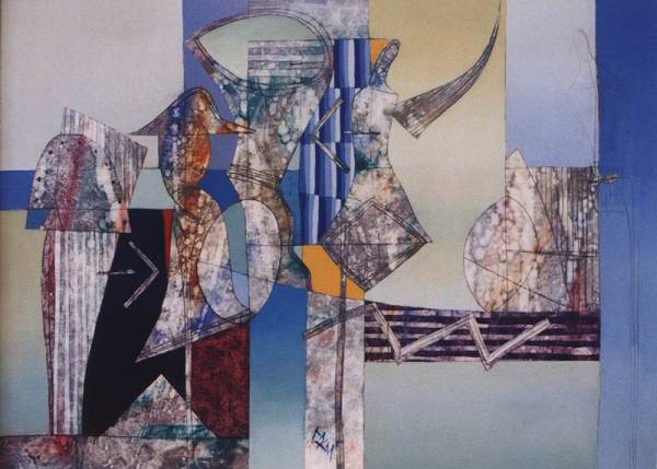 Composition in blue