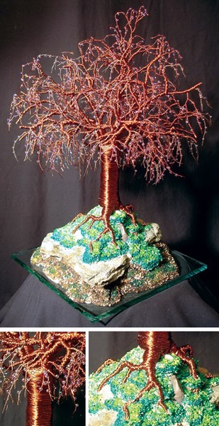 Mysitcal Island, wire tree sculpture