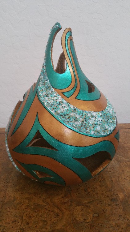 My latest gourd art