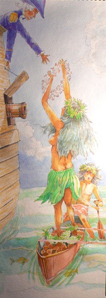 cook's first landing at hawaii