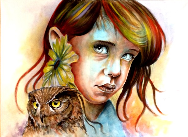 The girl and the owl