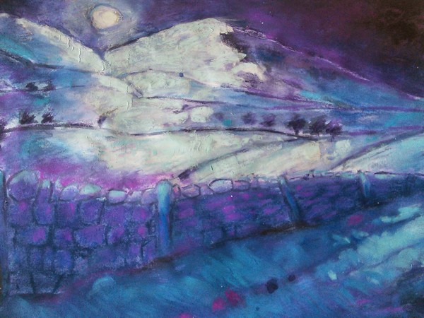 Moonlight on snow