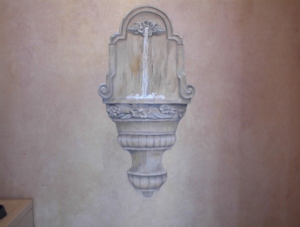 Tromp l'oeil fountain