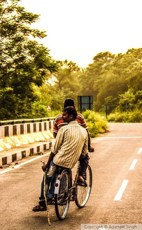 Man on cycle