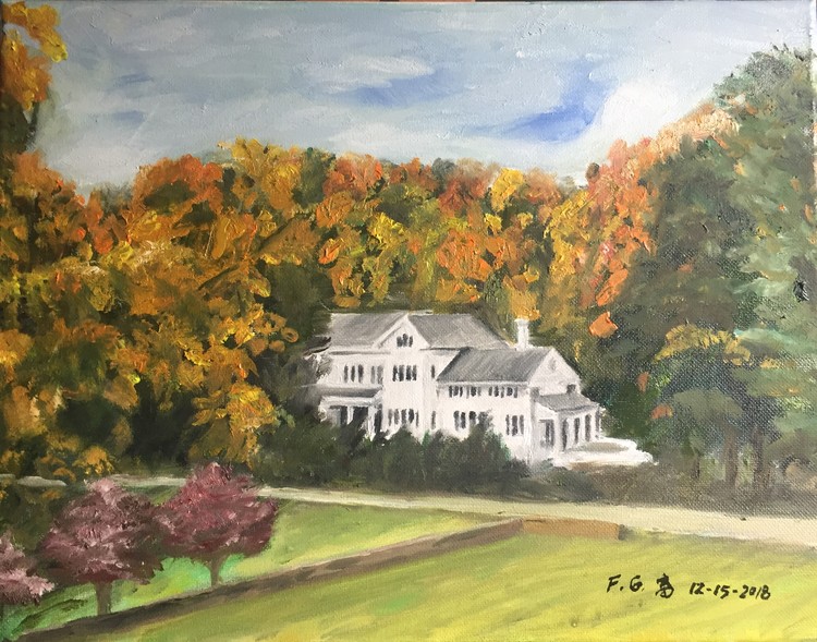 Fall in Small town of New England
