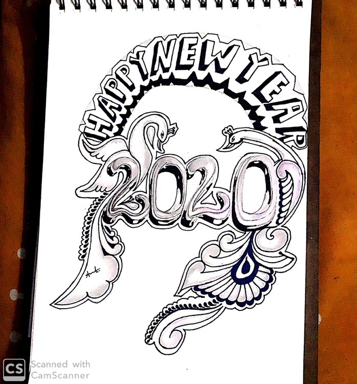 Happy New Year drawing - 2024 / New Year Mandala art 2024 ... Check out  this video full tutorial link in Bio 🤗❤️ . . . . . . #202... | Instagram