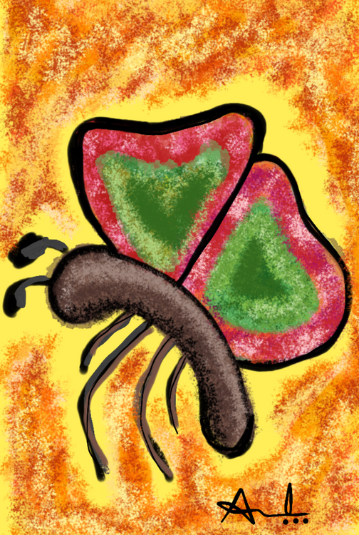 Digital landscape.. Butterfly.. Art.. 