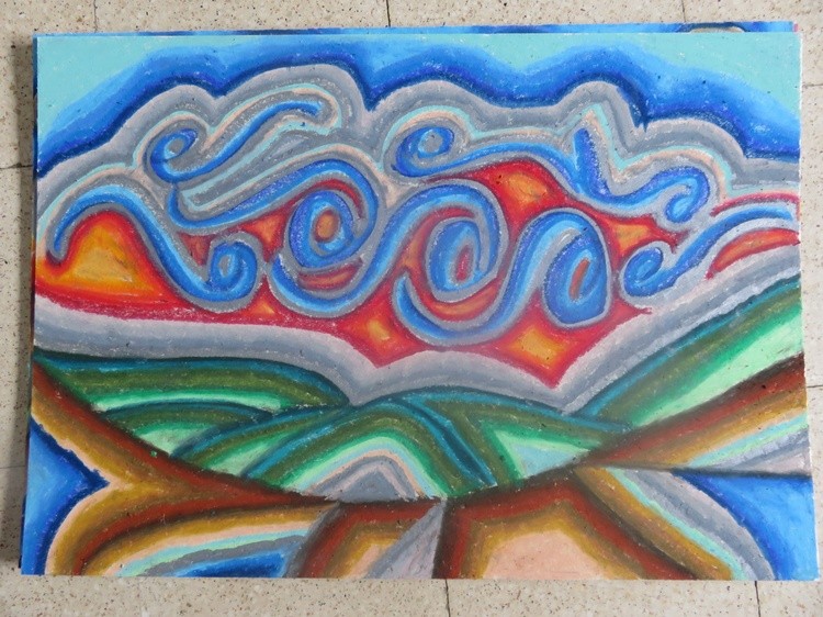 abstract oil pastel