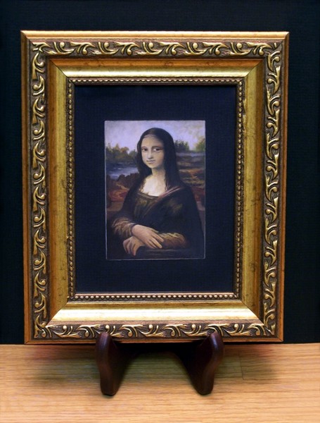 Mona Lisa Art Card Framed