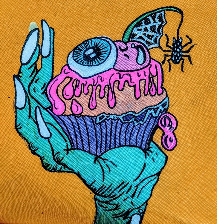 A cupped cake