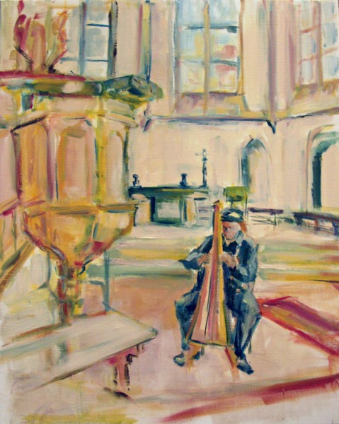 ken parsons in the church in Lochem Holland