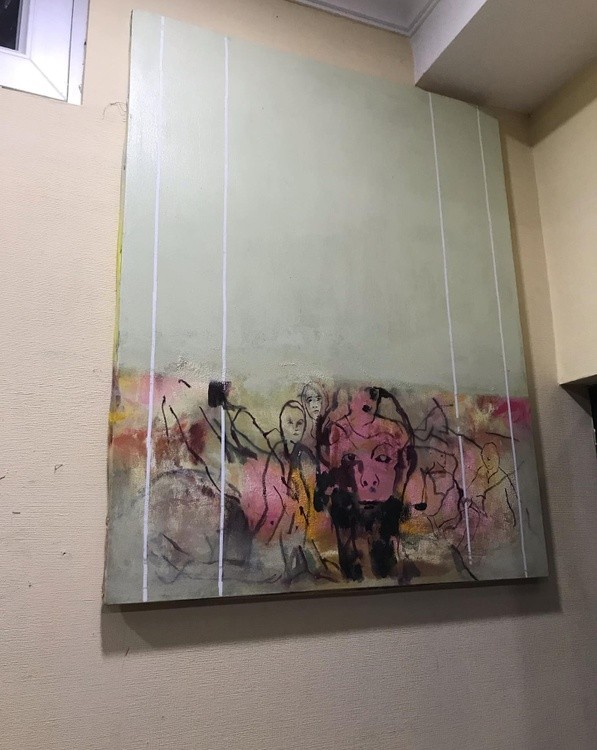 Series Can Be Heard - The Silence I See - The NothingMixed media on Linen canvas100x80cm
