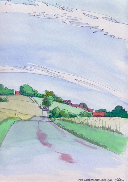 Winding road at Elsted