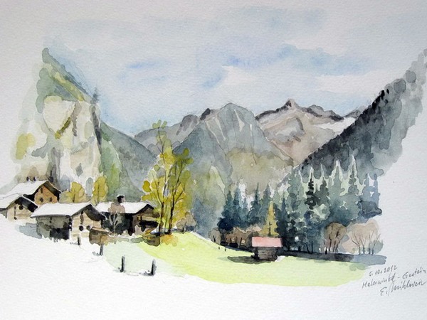 Pasture cabins in the Austrian Mountains 