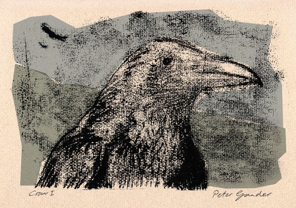 Crow I (adapted monoprint)