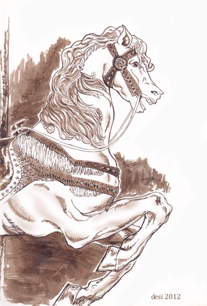 Carousel horse t-shirt