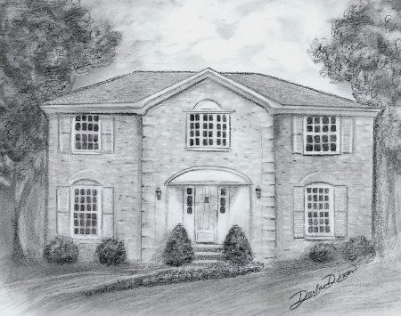 House Portrait in Pencil
