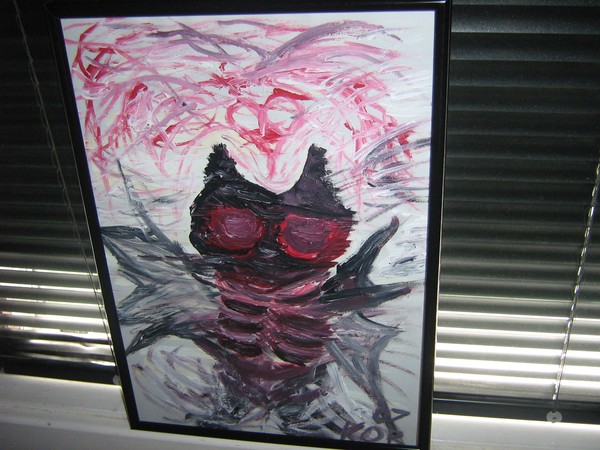 Pinky Skully Painting
