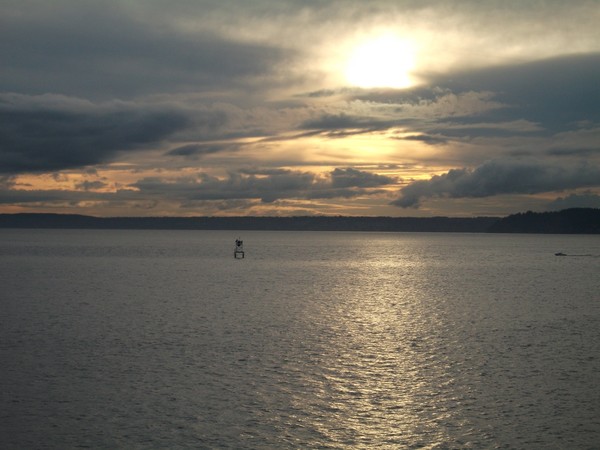 fall sunset in seattle