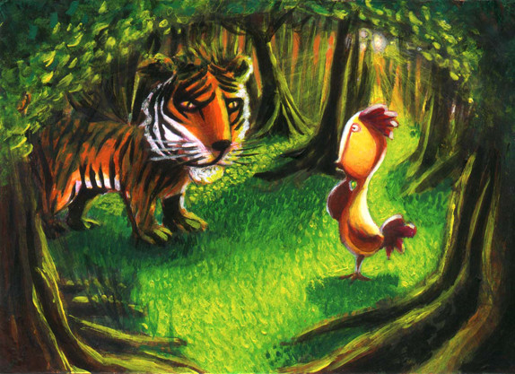 mediopollo with the tiger