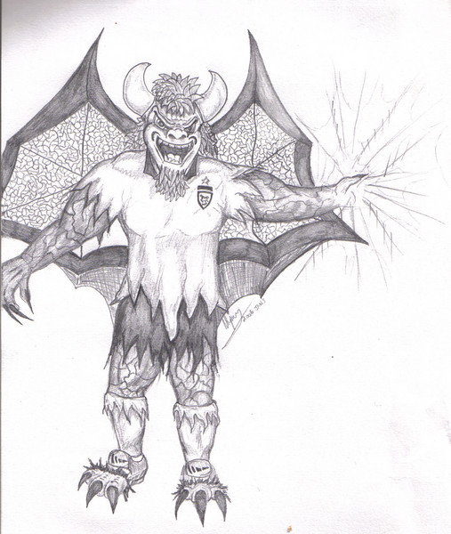 Demon in an England kit