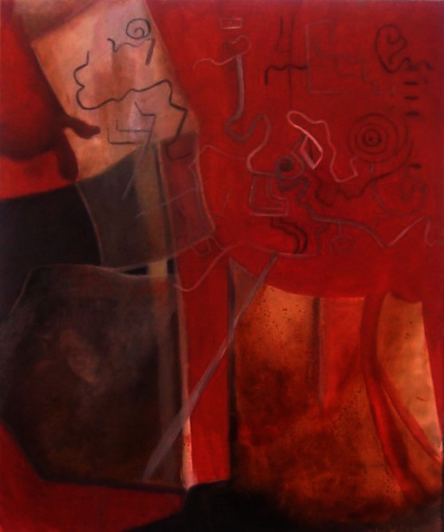 puscharo öleo sobre lienzo 80x70cm Serie matices peruanos 2007