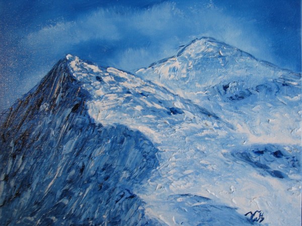Blue Winter Series 5 - Snowy Mountain