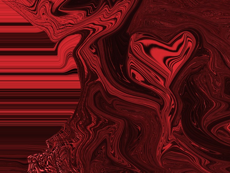 inline  with the heart