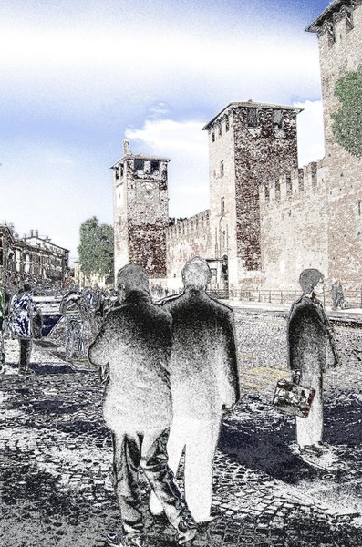 People similar to ghosts roam the streets of the c