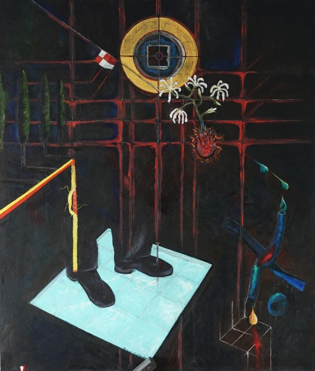 Shadow Men  Oil painting Gomolka Art 52x48