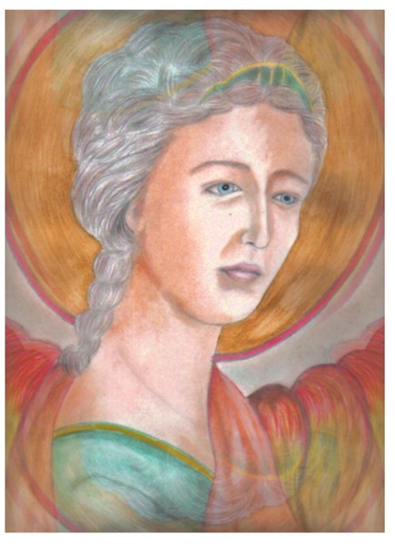 Archangel Gabriel youth in Byzantine icon