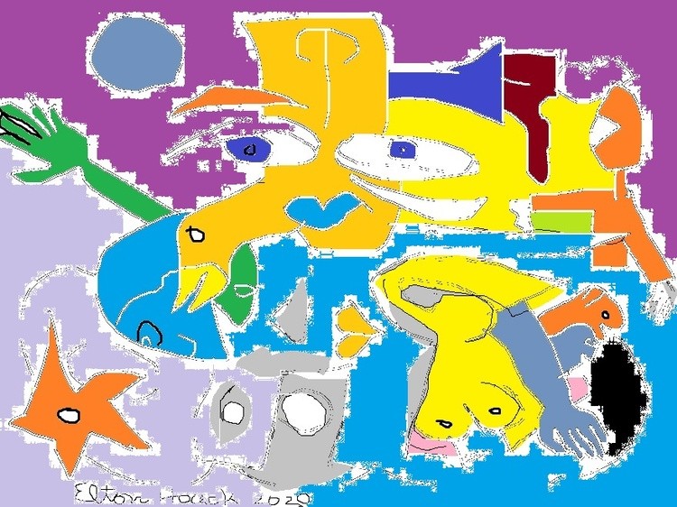 EVOLUTION SAYS LIFE STARTED IN THE GALOP-A-LOPTY-LOP MACHINE.(C) 2020 ELTON HOUCK