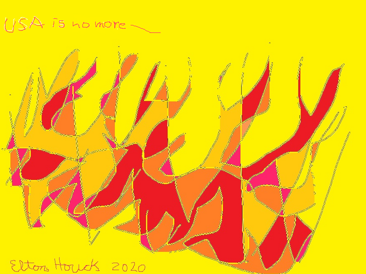 The Angels Cry Woe FOR IN ONE HOUR THAT GREAT CITY HAS FALLEN,,(c) 2020 elton houck...END TIMES ART