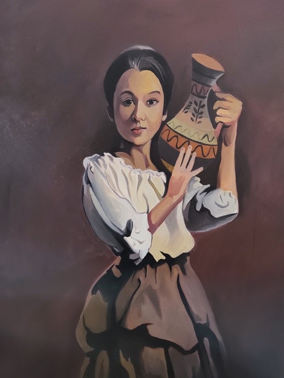 CIMMERIAN GIRL SISARA WITH A JAR OF MILK FOR A LIBATION