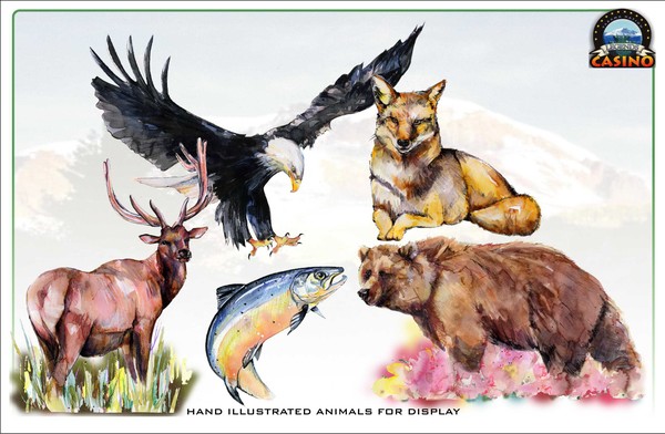 Hand Illustrated Animals for Design Concept