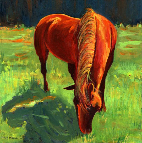 Red Horse Grazing