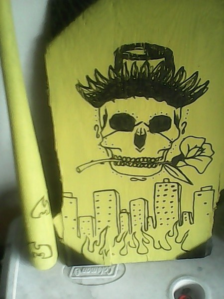skull with rose n wu tang bat