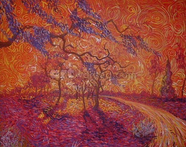Wisteria On A Red Day