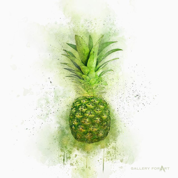 PINEAPPLE ONWHITE GREEN