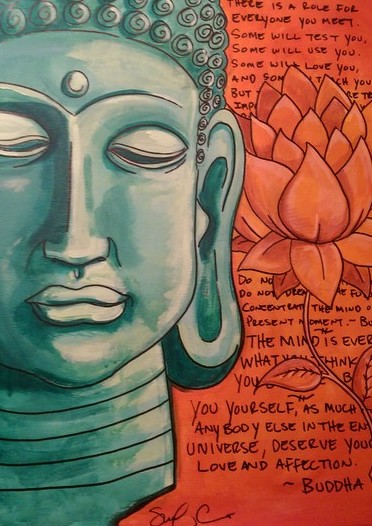 Buddha with lotus