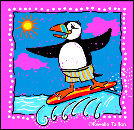Surfing Puffin