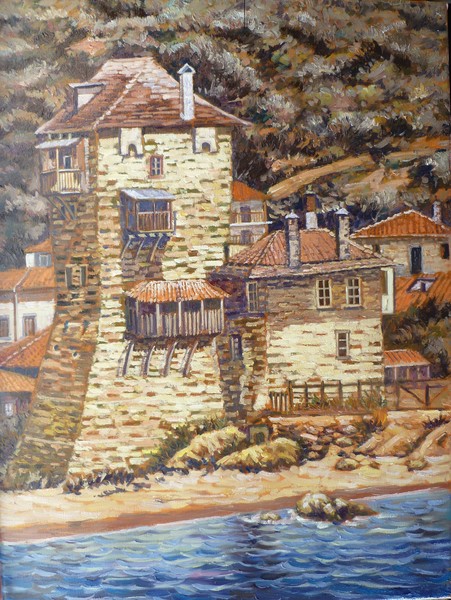 The Tower of Ouranoupolis Mount Athos