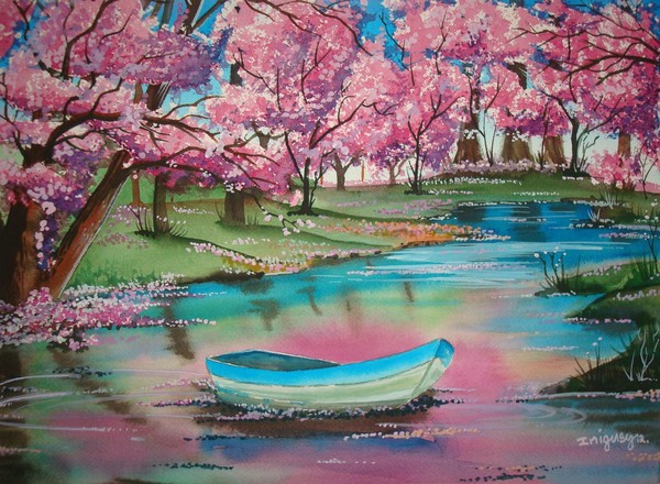 Lagoon Blossom on my Canoe