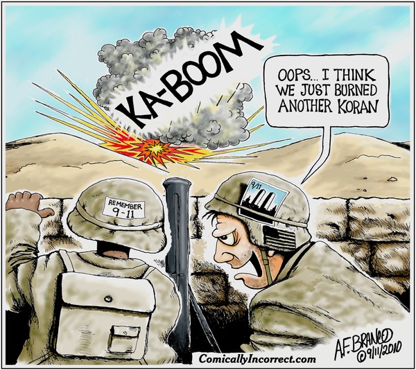 Remember 9/11 Support our troops (Cartoon)