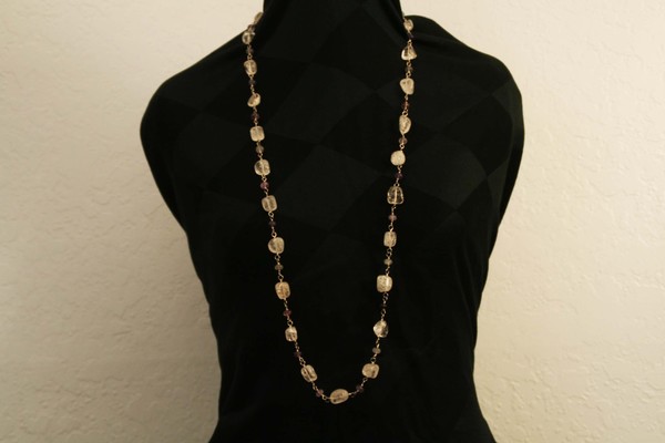 Fluorite and Ice flake Quartz necklace