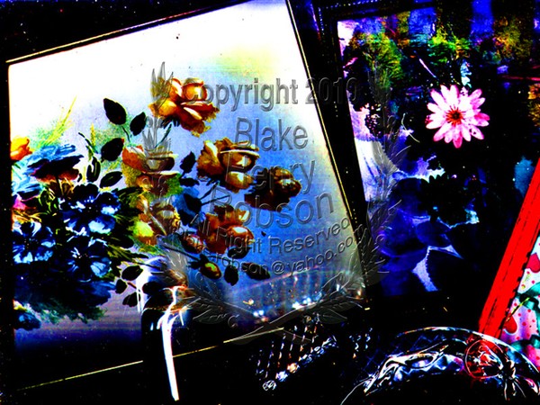 Flowers crystal frames collage