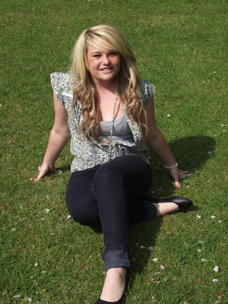 Sitting on the grass