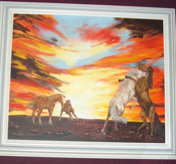 Horse fight