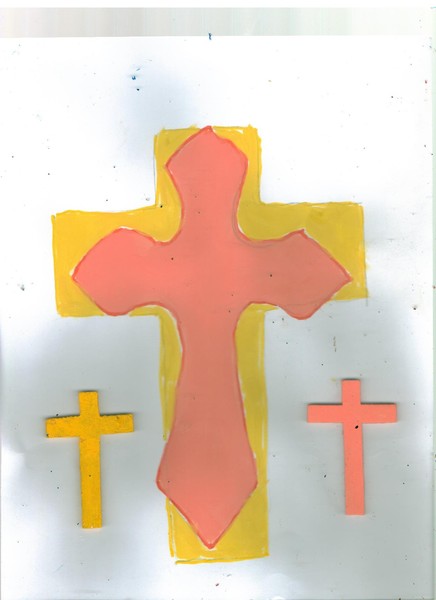 Orange and yellow cross