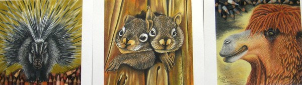 Triptic:Camel-Red Squirrels-Porcupine.